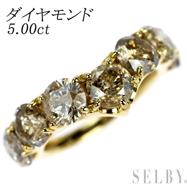K18YG ダイヤモンド リング 5.00ct