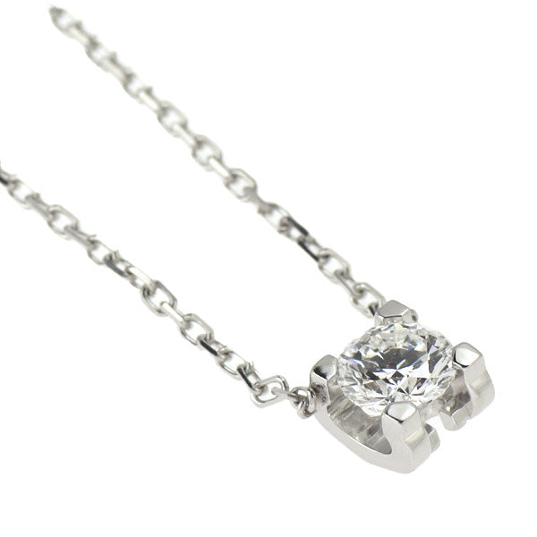 カルティエ K18WG ダイヤモンド ペンダントネックレス 0.30ct H VS1 3EX Cドゥカルティエ