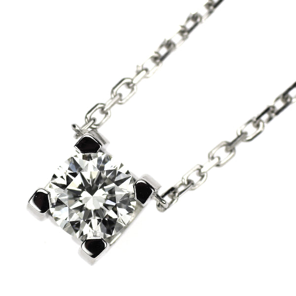 カルティエ K18WG ダイヤモンド ペンダントネックレス 0.30ct H VS1 3EX Cドゥカルティエ