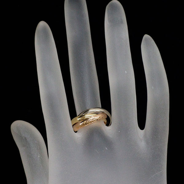 カルティエ K18YG/WG/PG リング トリニティ3.4mm 51号