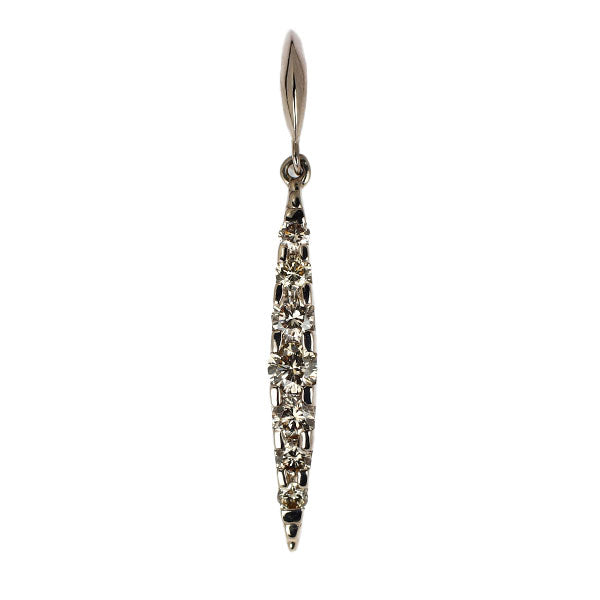 カシケイ K18BG ブラウンダイヤモンド ピアス 0.30ct ネイキッド 片方のみ