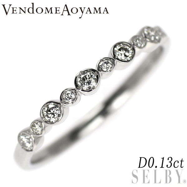 ヴァンドーム青山 Pt997 ダイヤモンド リング 0.13ct ハーフエタニティ