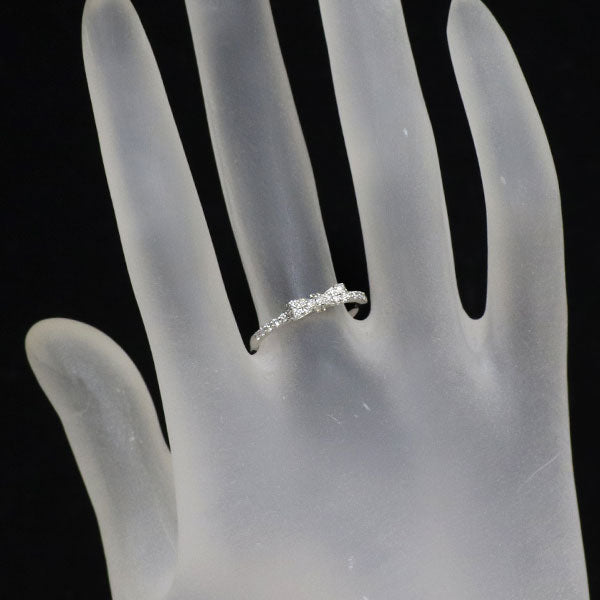 ポンテヴェキオ K18WG ダイヤモンド リング 0.20ct リボン