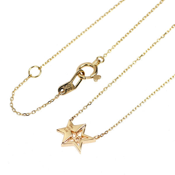 スタージュエリー K10YG ダイヤモンド ペンダントネックレス 0.02ct スター