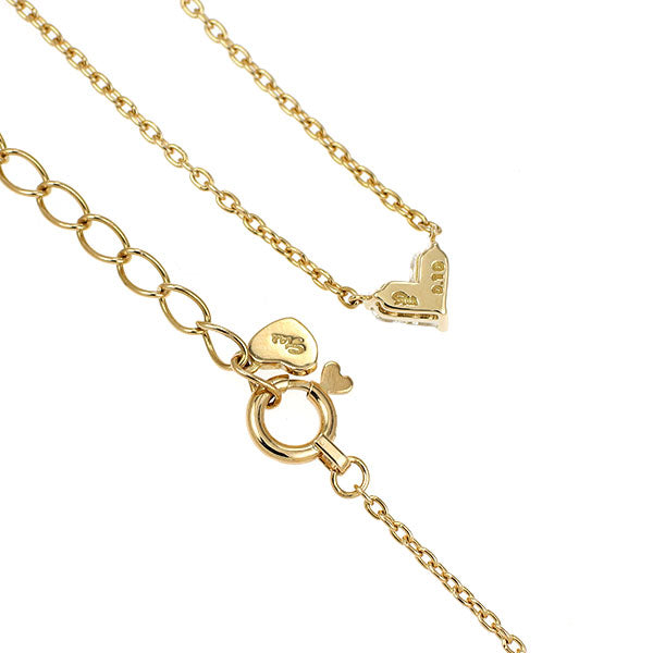 スタージュエリー K18YG ダイヤモンド ペンダントネックレス 0.10ct ミステリアスハート