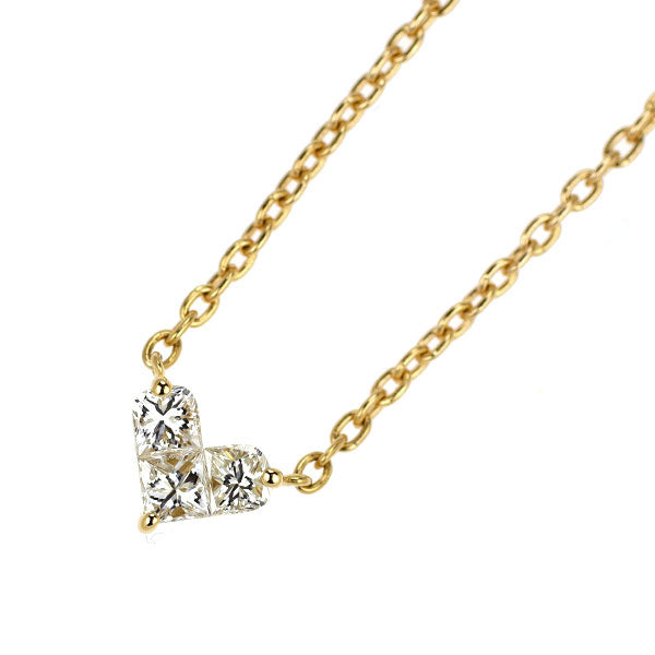スタージュエリー K18YG ダイヤモンド ペンダントネックレス 0.10ct ミステリアスハート