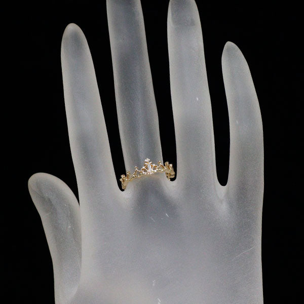 ノジェス K10YG ダイヤモンド リング 0.02ct 王冠 クラウン ティアラ