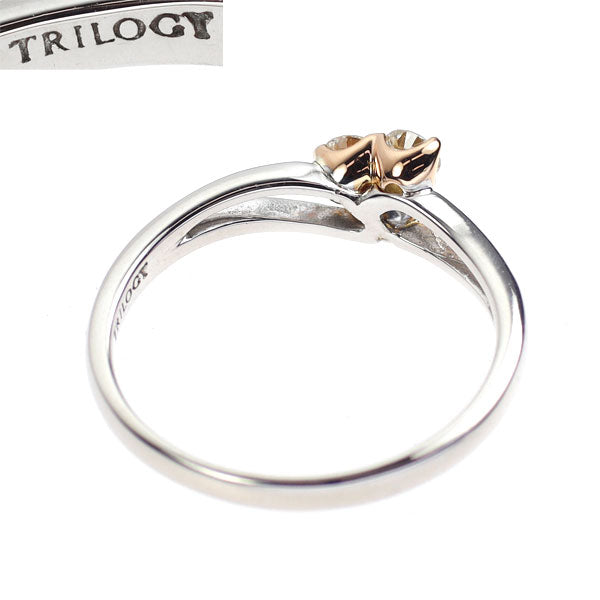 トリロジー K18WG/PG ダイヤモンド リング 0.25ct