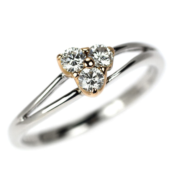 トリロジー K18WG/PG ダイヤモンド リング 0.25ct