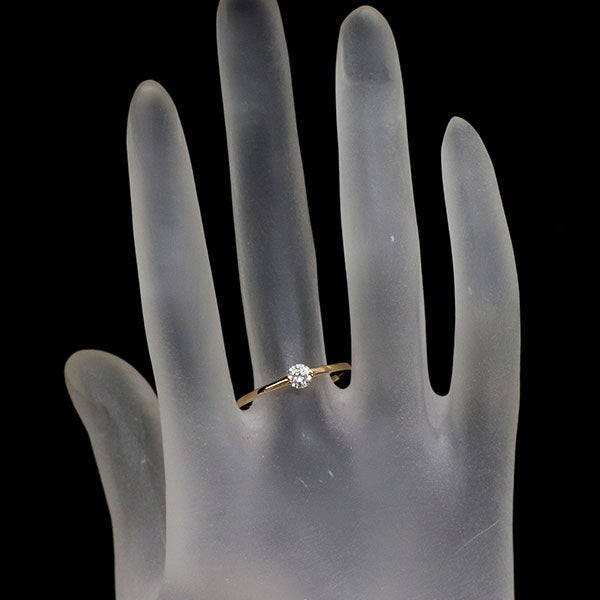 K18PG ダイヤモンド リング 0.26ct D VVS1 3EX D0.01ct