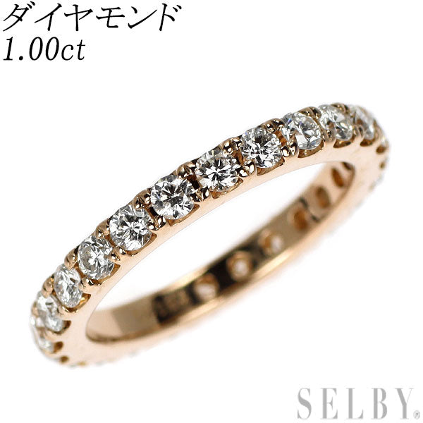 K18PG ダイヤモンド リング 1.00ct フルエタニティ