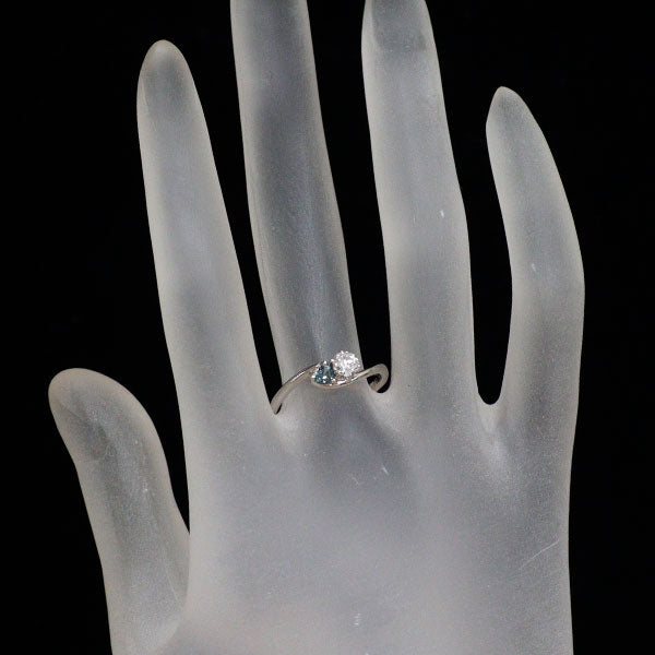 Pt900 合成アレキサンドライト ダイヤモンド リング 0.10ct D0.262ct