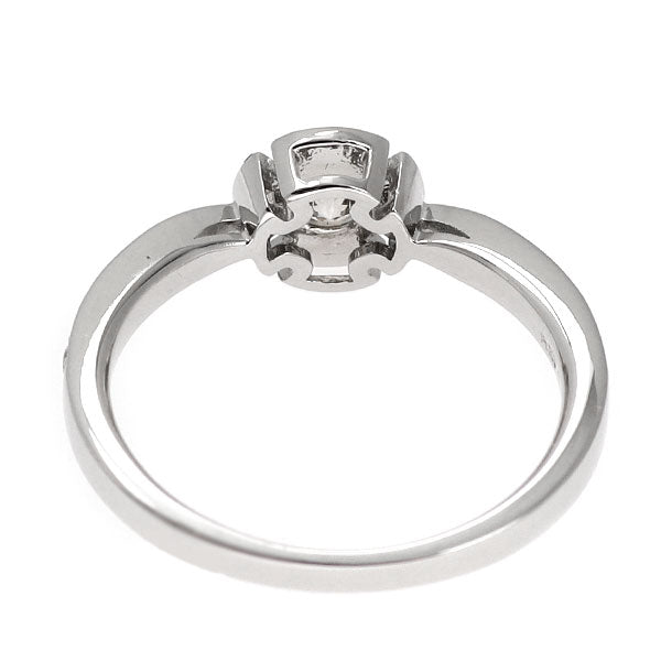 Pt900 多面カット ダイヤモンド リング 0.346ct D0.20ct