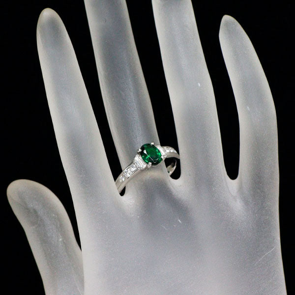 Pt900 グロッシュラーガーネット ダイヤモンド リング 1.41ct D0.51ct