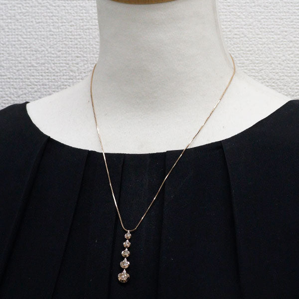 カシケイ K18PG ブラウンダイヤモンド ペンダントネックレス 1.50ct アンフォゲッタブル ドッツ
