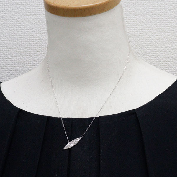 K18WG ダイヤモンド ペンダントネックレス 0.50ct パヴェ