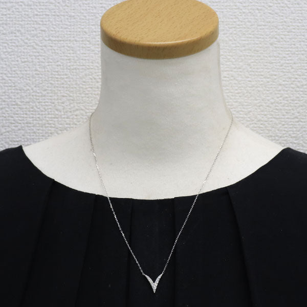 K18WG ダイヤモンド ペンダントネックレス 0.30ct