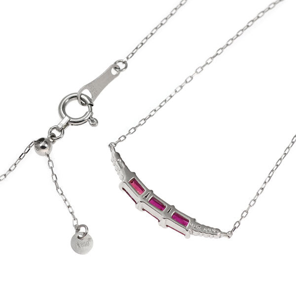 Pt950/ Pt850 ルビー ダイヤモンド ペンダントネックレス 0.27ct D0.04ct