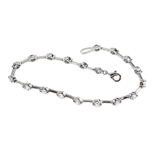 Pt850 ダイヤモンド ブレスレット 3.01ct テニス