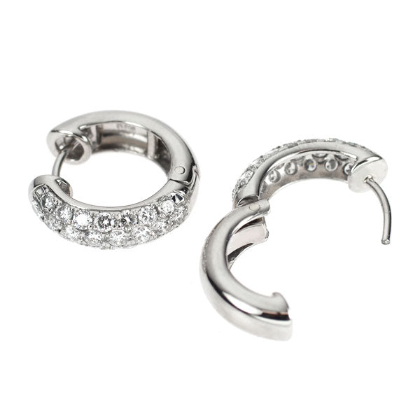 Pt900 ダイヤモンド フープ ピアス 1.34ct