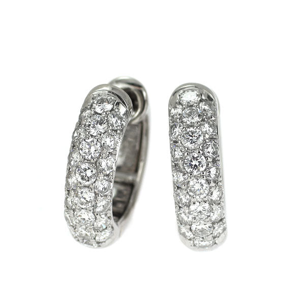 Pt900 ダイヤモンド フープ ピアス 1.34ct