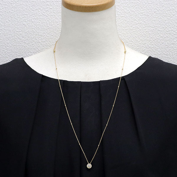 フォーエバーマーク K18YG ダイヤモンド ネックレス 0.18ct D0.11ct センターオブマイユニバース 61cm～80cm