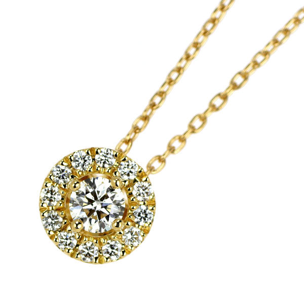 フォーエバーマーク K18YG ダイヤモンド ネックレス 0.18ct D0.11ct センターオブマイユニバース 61cm～80cm