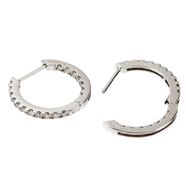 Pt950 ダイヤモンド ピアス 0.50ct  フープ