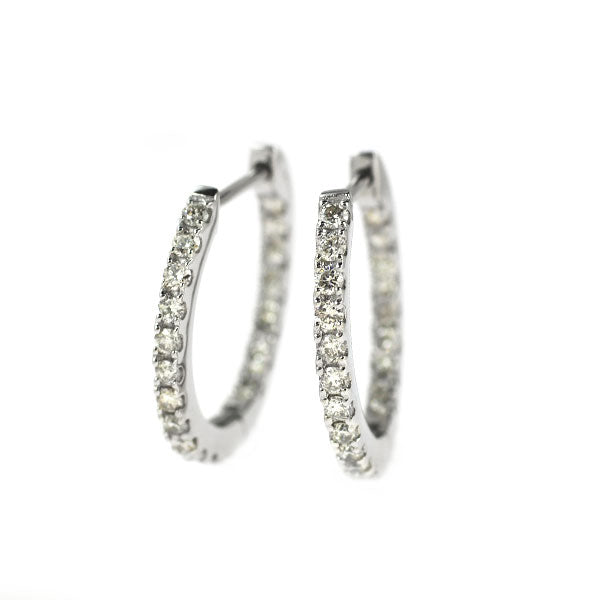 Pt950 ダイヤモンド ピアス 0.50ct  フープ