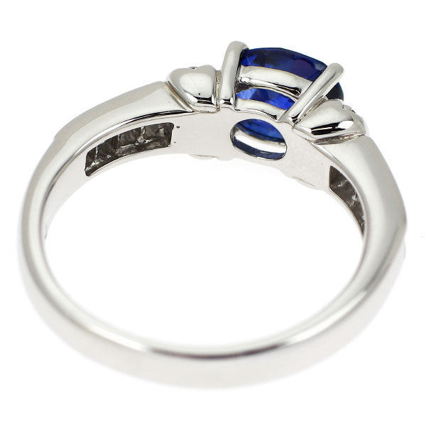 Pt900 サファイア ダイヤモンド リング 1.02ct D0.29ct