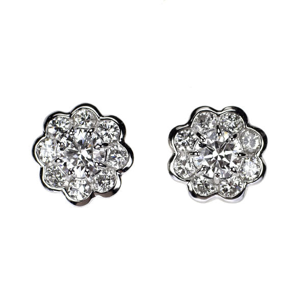 Pt900 ダイヤモンド ピアス 0.308ct D0.28ct