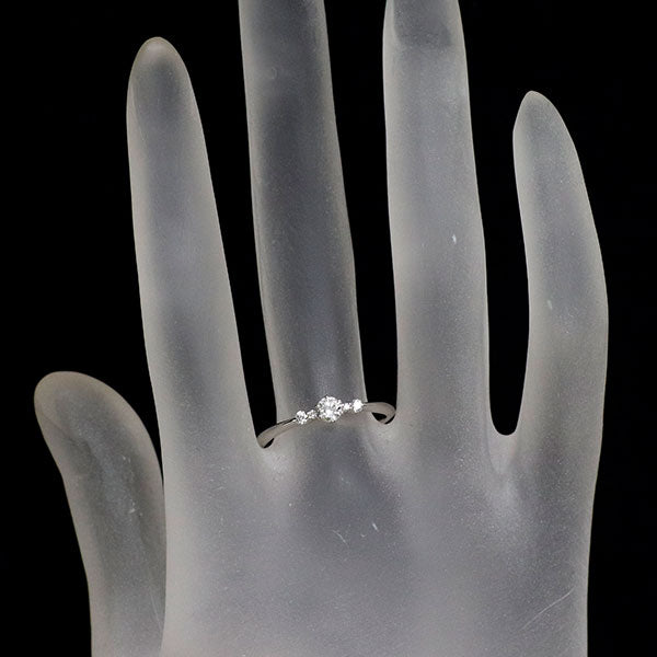 ロイヤルアッシャー Pt950 ダイヤモンド リング 0.15ct D0.05ct