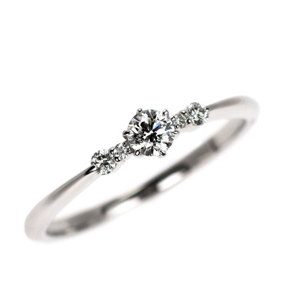 ロイヤルアッシャー Pt950 ダイヤモンド リング 0.15ct D0.05ct