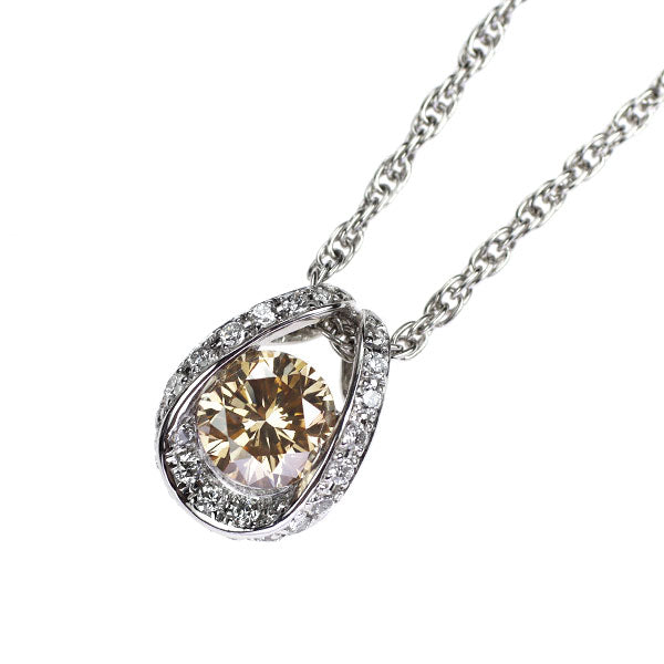Pt900/ Pt850 ダイヤモンド ペンダントネックレス 1.011ct D0.22ct
