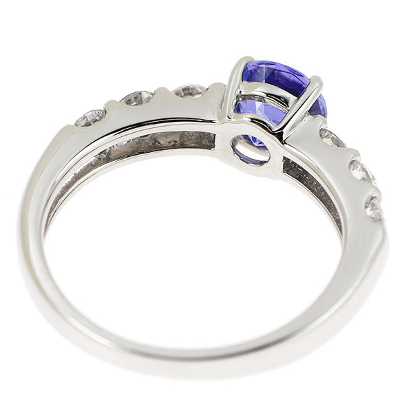 Pt900 タンザナイト ダイヤモンド リング 0.853ct D0.65ct