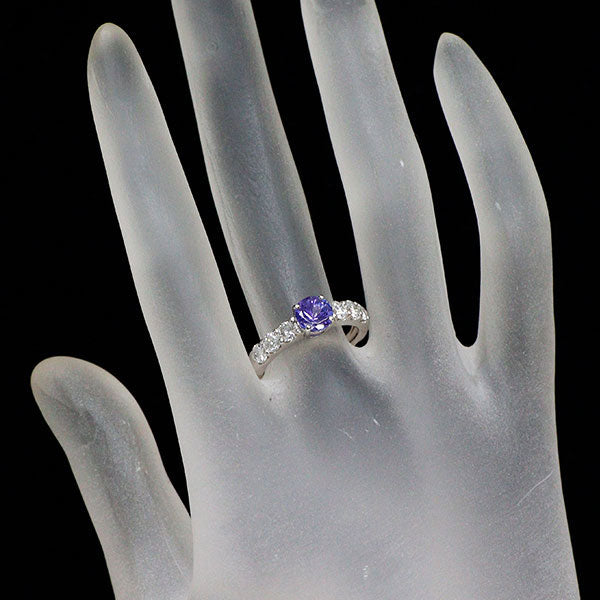 Pt900 タンザナイト ダイヤモンド リング 0.853ct D0.65ct