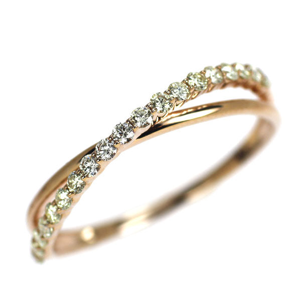 K18PG ダイヤモンド リング 0.31ct ハーフエタニティ