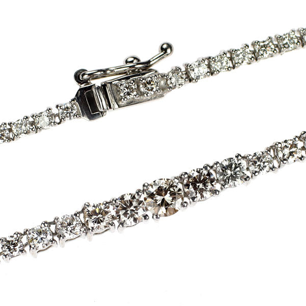 Pt850 ダイヤモンド テニス ネックレス 5.00ct