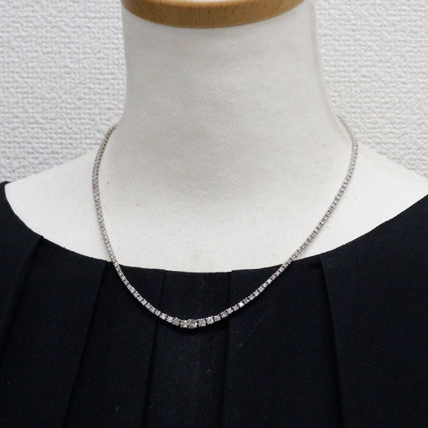 Pt850 ダイヤモンド テニス ネックレス 5.00ct