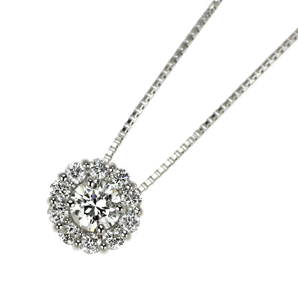 Pt900/ Pt850 ダイヤモンド ペンダントネックレス 0.201ct D0.15ct