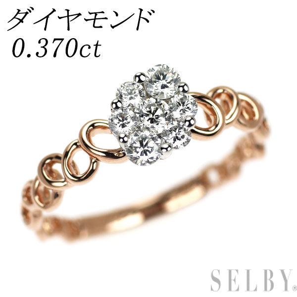 K18WG/PG ダイヤモンド リング 0.370ct