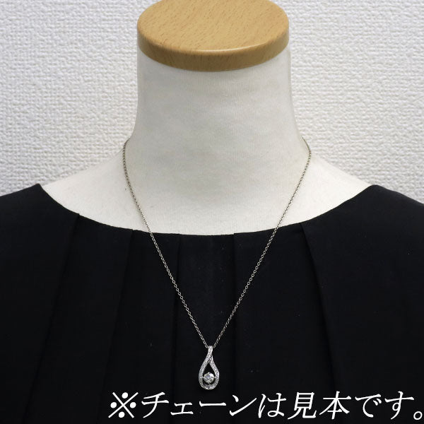 K18WG ダイヤモンド ペンダントトップ 0.744ct D0.26ct