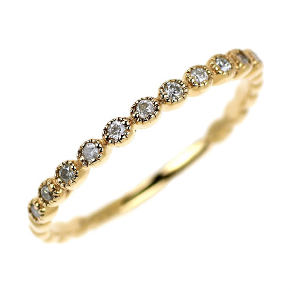 アガット K10PG ダイヤモンド リング 0.09ct