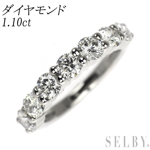 Pt900 ダイヤモンド リング 1.10ct ピンキー ハーフエタニティ