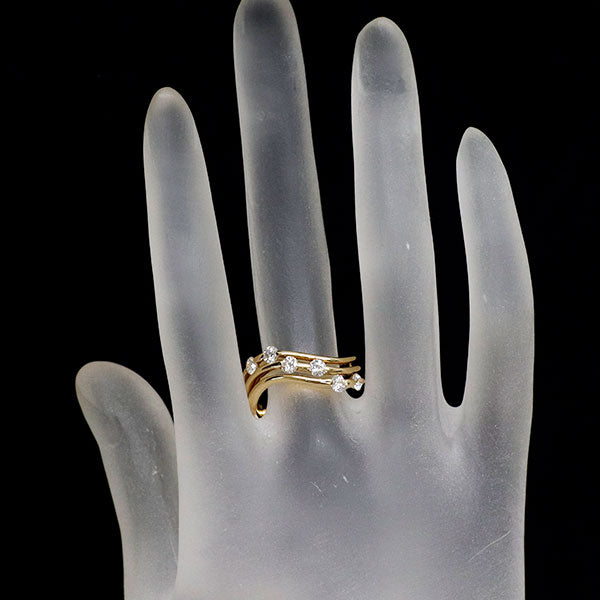 K18YG H&C ダイヤモンド リング 0.643ct