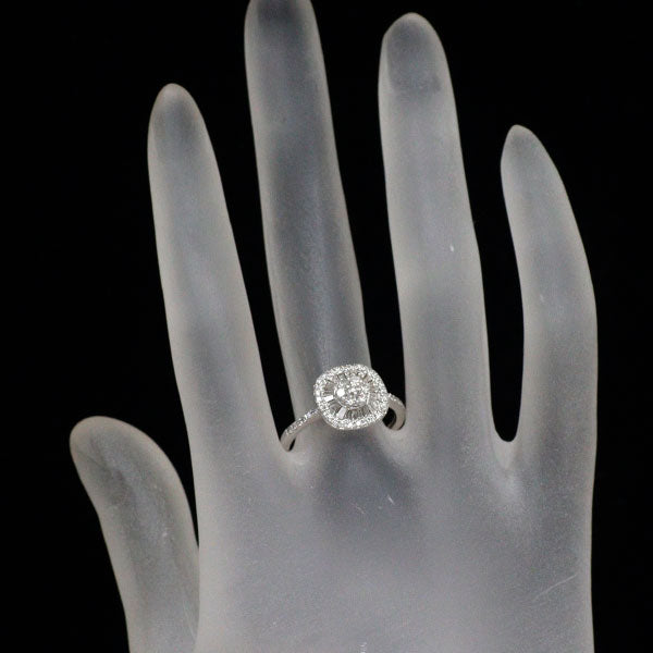 K18WG ダイヤモンド リング 0.50ct
