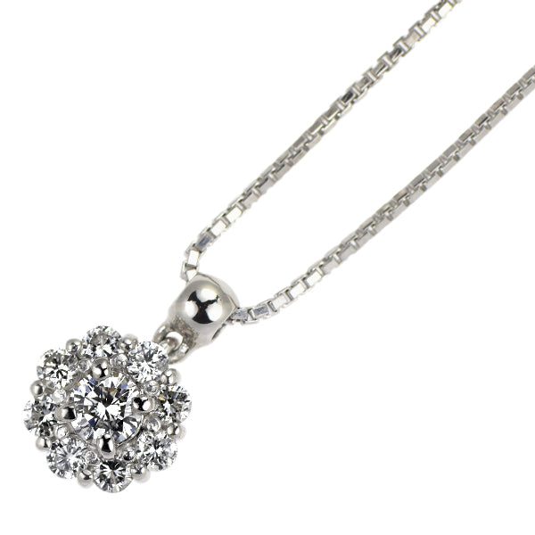 Pt900/ Pt850 ダイヤモンド ペンダントネックレス 0.15ct D0.28ct