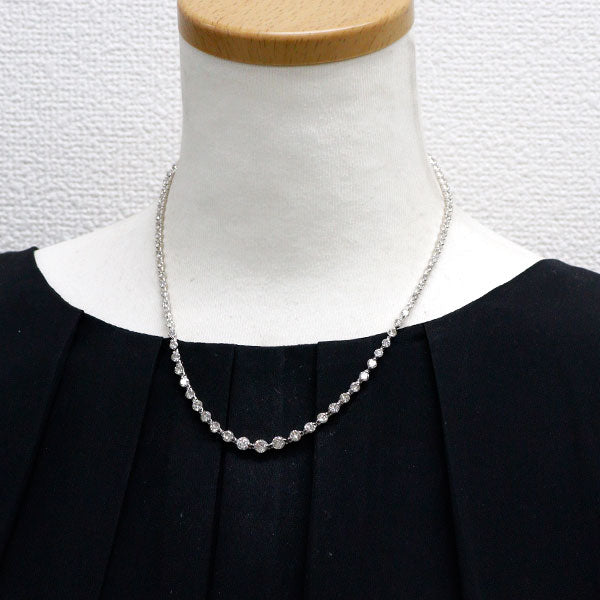 Pt900/ Pt850 ダイヤモンド ネックレス 10.00ct テニス