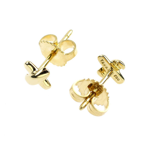 ティファニー K18YG ピアス クロスステッチ ミニ