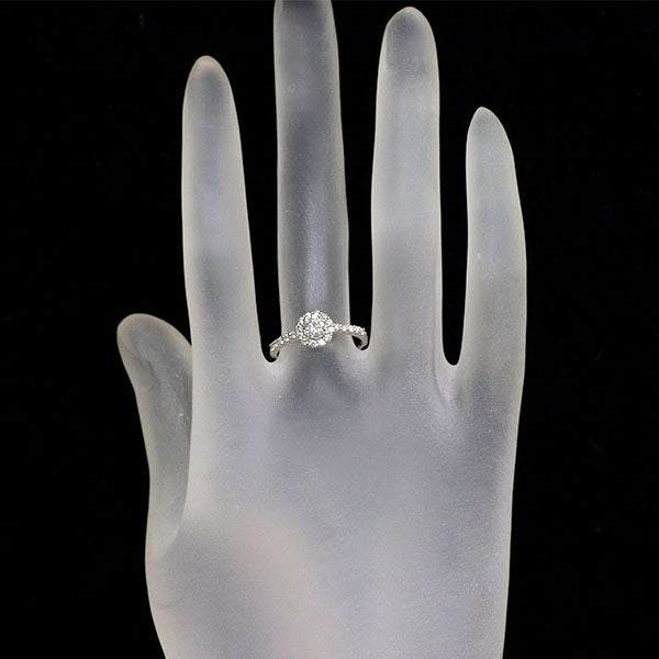 Pt900 GIA鑑定書付 最高級品質 ダイヤモンド リング 0.31ct D IF 3EX D0.26ct
